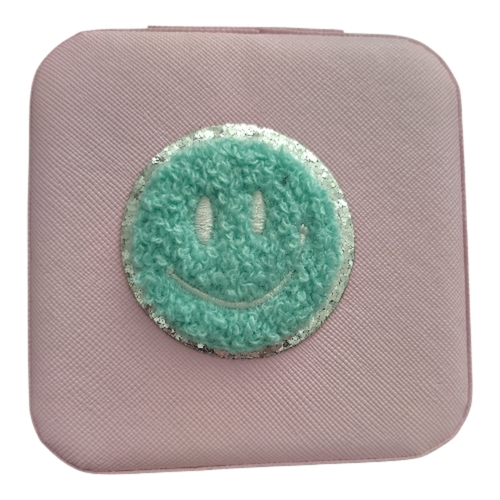 Fun‎ Pink Smiley Face Travel Jewelry Box New